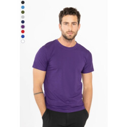 X-Name heren t-shirt purple ronde hals italianstyle