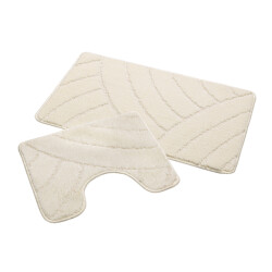 Muratap Nevada badmat laagpolig badkamer set 2-delig creme wit- 40x50 cm & 50x80 cm