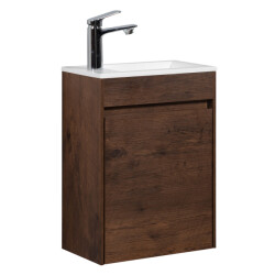 Badplaats Toiletmeubel sinta 40 x 22 cm walnoot bruin fonteinmeubel met