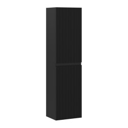Badplaats Badkamerkast thermis 40 x 30 x 150 cm mat zwart hangende kolomkast