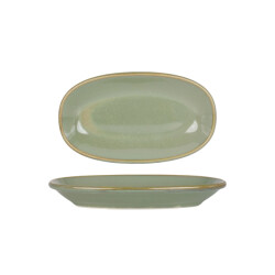 Bonna Serveerschaal sage hygge porselein 24x14 cm set van 2