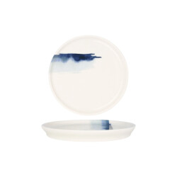 Bonna Dessertbord blue wave porselein 16 cm set van 6