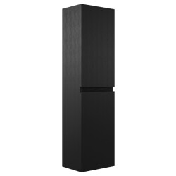 Badplaats Badkamerkast angela 40 x 35 x 170 cm zwart houtnerf hangende
