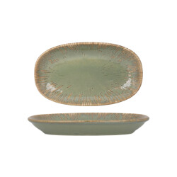 Bonna Serveerschaal sage snell porselein 24x14 cm set van 2