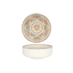 Rinart Kommetje celest porselein 14 cm (370cc) set van 6