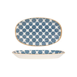Bonna Serveerschaal lotus porselein 29x17 cm set van 2