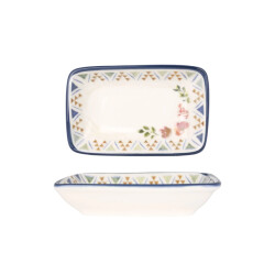 Bonna Serveerschaal spring porselein 15x9 cm set van 2