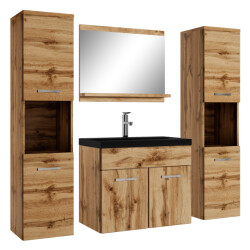 Badplaats Badkamermeubel set montreal xl 60 x 35 cm eiken badmeubel met