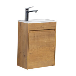 Badplaats Toiletmeubel sinta 40 x 22 cm eiken fonteinmeubel met witte