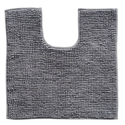 Muratap Indiana fluffy soft effen badmat met uitsparing soft touch antraciet-