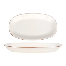 Bonna Serveerschaal retro porselein 34x19 cm set van 2