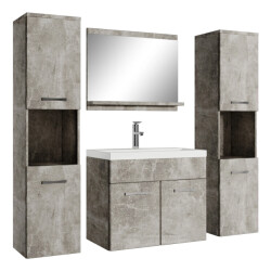Badplaats Badkamermeubel set montreal xl 60 x 35 cm beton grijs badmeubel