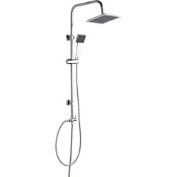 Luzzo ® douchesysteem regendouche 20 cm vierkant zonder kraan chroom -