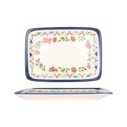 Bonna Serveerschaal spring porselein 23x16 cm set van 2