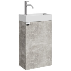Badplaats Toiletmeubel apollo 40 x 22 cm beton grijs fonteinmeubel met