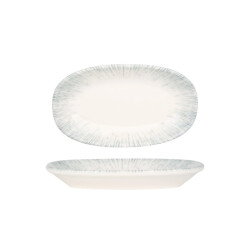 Bonna Serveerschaal iris porselein 15x8.5 cm set van 2