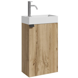 Badplaats Toiletmeubel apollo 40 x 22 cm licht eiken fonteinmeubel met
