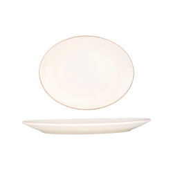 Bonna Serveerschaal retro porselein 36x28 cm set van 2