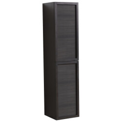 Badplaats Badkamerkast vermont 40 x 40 x 172 cm zwart houtnerf hangende