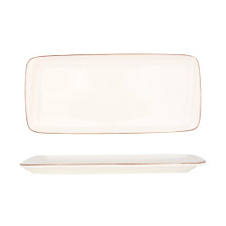 Bonna Serveerschaal retro porselein 48x16 cm set van 2