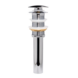Badplaats Afvoerplug chroom pop up plug voor wastafel zonder overloop