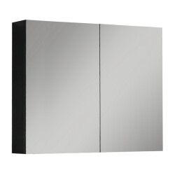 Badplaats Badkamerkast cuba 90 x 16 x 70 cm mat zwart spiegelkast badkamer