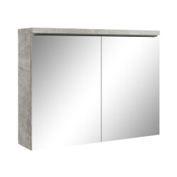 Badplaats Badkamerkast paso 80 x 20 x 60 cm beton grijs spiegelkast badkamer