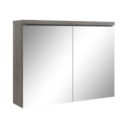 Badplaats Badkamerkast paso 80 x 20 x 60 cm grijs eiken spiegelkast badkamer