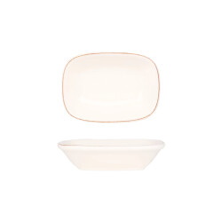 Bonna Serveerschaal retro porselein 17x11.5 cm set van 2