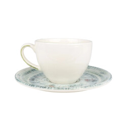 Bonna Thee kopjes & schotel odette porselein set van 6