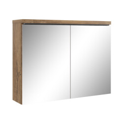 Badplaats Badkamerkast paso 80 x 20 x 60 cm bruin eiken spiegelkast badkamer