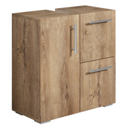 Badplaats Wastafel onderkast mars 60 x cm x 60 cm bruin eiken badkamerkast –