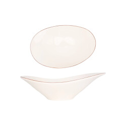 Bonna Serveerschaal retro porselein 27x19 cm set van 2