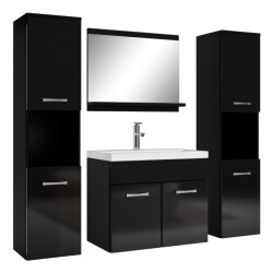 Badplaats Badkamermeubel set montreal xl 60 x 35 cm zwart hoogglans -