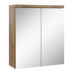 Badplaats Spiegelkast toledo 60 x 20 x 60 cm bruin eiken badkamerkast