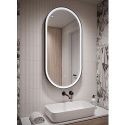 Badplaats Badkamerspiegel medina led 45 x 80 cm led verlichting badkamer