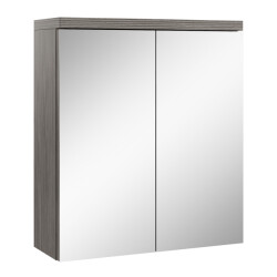 Badplaats Spiegelkast toledo 60 x 20 x 60 cm grijs eiken badkamerkast