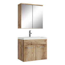Badplaats Badkamermeubel set montreal 01 60 cm kastanje eiken badmeubel met