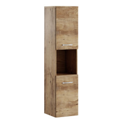 Badplaats Badkamerkast montreal 30 x 30 x 131 cm kastanje eiken hangende