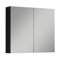 Badplaats Badkamerkast cuba 80 x 16 x 70 cm mat zwart spiegelkast badkamer