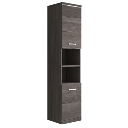 Badplaats Badkamerkast paso 35 x 35 x 160 cm grijs eiken hangende kolomkast