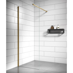 Badplaats Douchewand florida 50 x 200 cm goud – inloopdouche 8 mm