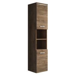Badplaats Badkamerkast paso 35 x 35 x 160 cm bruin eiken hangende kolomkast