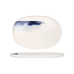 Bonna Serveerschaal blue wave porselein 34 cm set van 2