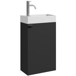 Badplaats Toiletmeubel apollo 40 x 22 cm mat zwart fonteinmeubel met