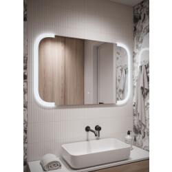 Badplaats Badkamerspiegel franca led 100 x 60 cm led verlichting badkamer