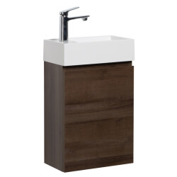 Badplaats Toiletmeubel angela 40 x 22 cm bruin eiken fonteinmeubel met