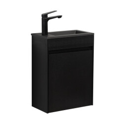Badplaats Toiletmeubel sinta 40 x 22 cm zwart fonteinmeubel met zwarte