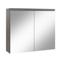 Badplaats Spiegelkast toledo 80 x 20 x 60 cm grijs eiken badkamerkast