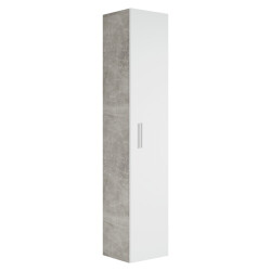 Badplaats Badkamerkast pluto 30 x 30 x 150 cm beton met wit hangende